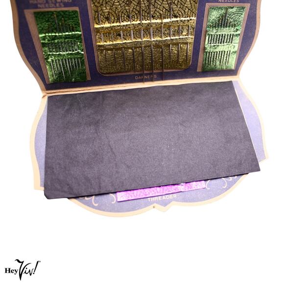 Vintage Food Fair Sewing Needle Book 70 Needles Threader Original Paper -Hey Viv - Picture 5 of 8